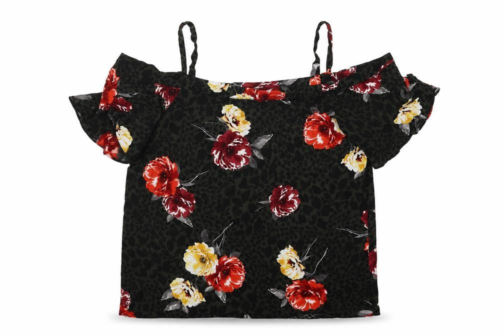 Dorothy Perkins Womens Multicoloured Floral Polyester Basic Blouse Size 10 Round Neck