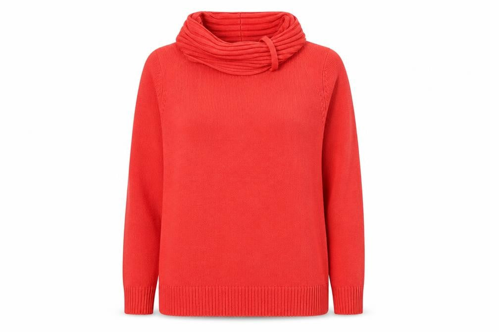 Essential Womens Pink Roll Neck Acrylic Pullover Jumper Size 16 - Size 16/18