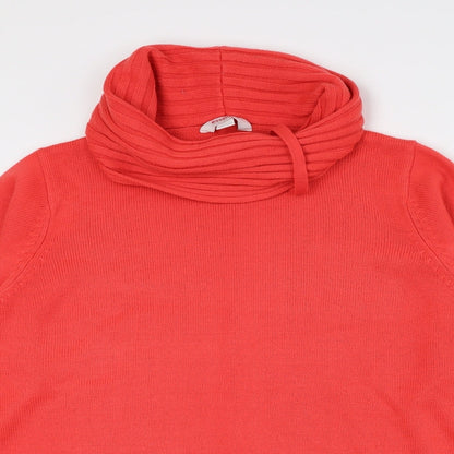 Essentials Womens Pink Roll Neck Acrylic Pullover Jumper Size 16 - Size 16/18