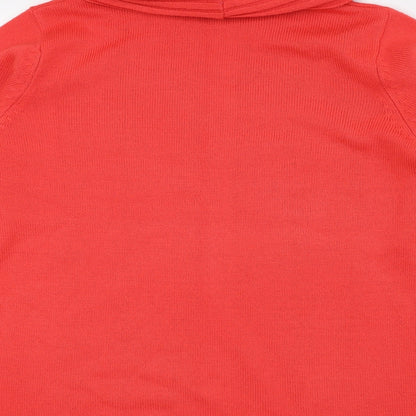 Essentials Womens Pink Roll Neck Acrylic Pullover Jumper Size 16 - Size 16/18