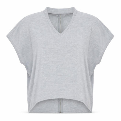 Voulez-Vous Womens Grey Viscose Basic Blouse Size M High Neck