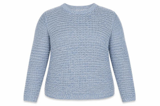 Dorothy Perkins Womens Blue Round Neck Acrylic Wrap Jumper Size 14