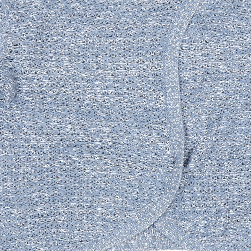 Dorothy Perkins Womens Blue Round Neck Acrylic Wrap Jumper Size 14