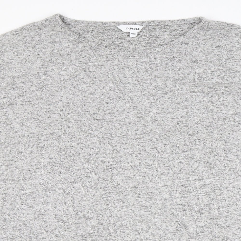 Capsule Womens Grey Boat Neck Viscose Pullover Jumper Size 20