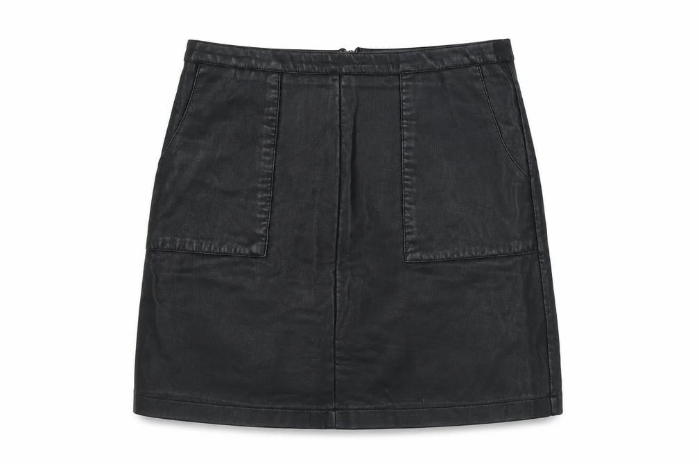 NEXT Womens Black Polyester A-Line Skirt Size 10 Zip