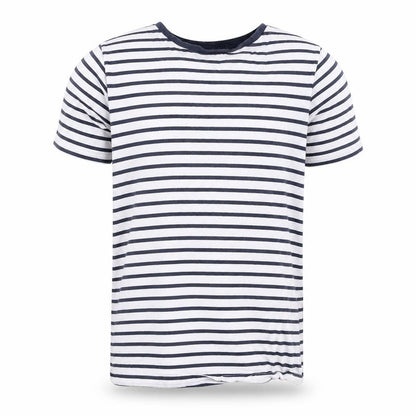 Dunnes Boys Blue Striped Cotton Basic Polo Size 8-9 Years Round Neck