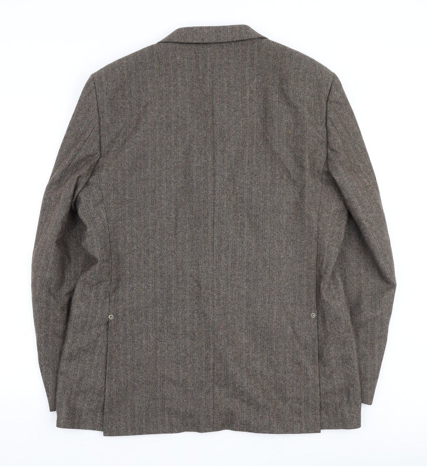 River Island Mens Brown Herringbone Polyester Blazer