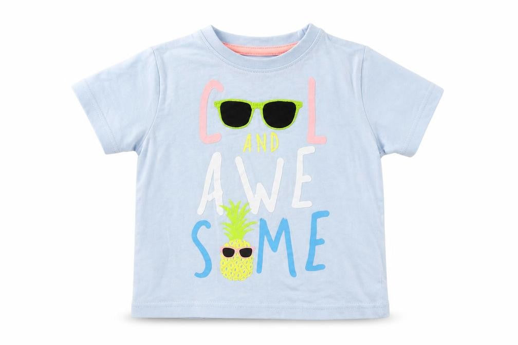 Urban Rascals Boys Blue Cotton Basic T-Shirt Size 12-18 Months Round Neck - Cool and Awesome