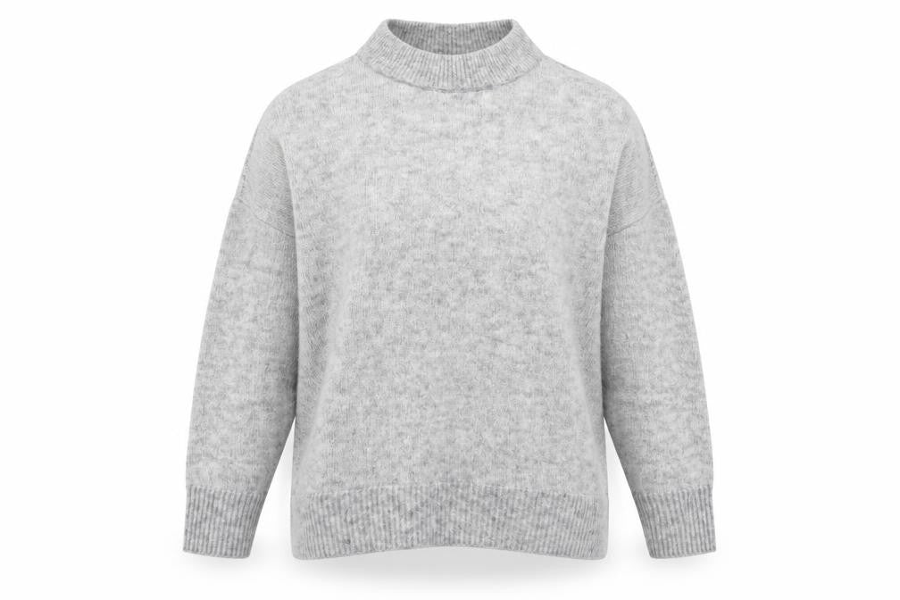 H&M Womens Grey Crew Neck Polyamide Pullover Jumper Size M