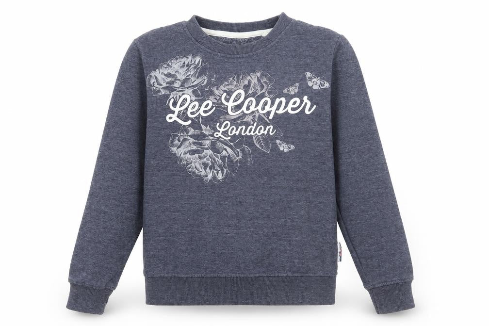 Lee Cooper Womens Blue Cotton Pullover Sweatshirt Size S Pullover