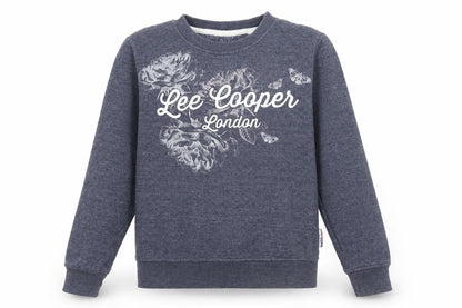 Lee Cooper Womens Blue Cotton Pullover Sweatshirt Size S Pullover