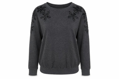 H&M Womens Grey Cotton Pullover Sweatshirt Size S Pullover