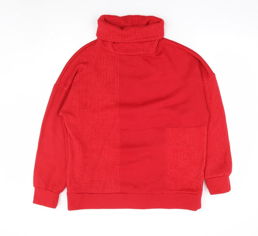 NEXT Womens Red Viscose Pullover Sweatshirt Size L Pullover