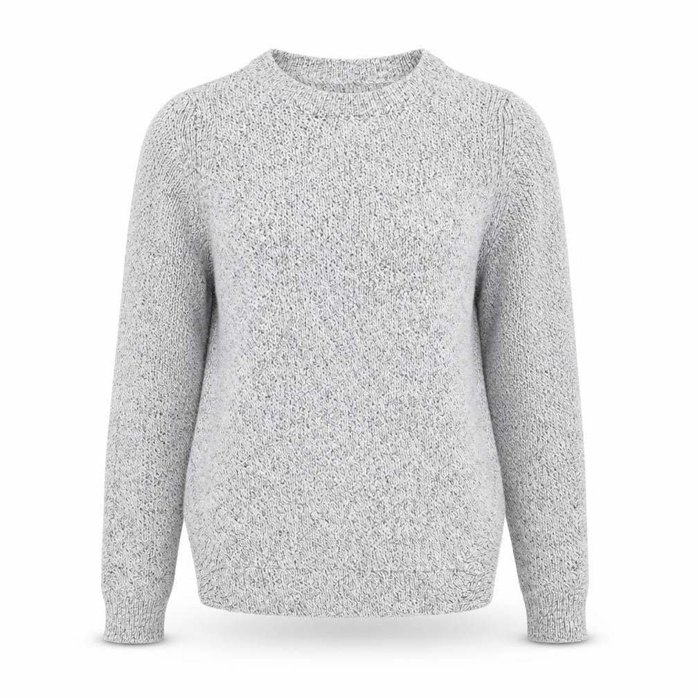VERO MODA Womens Grey Round Neck Polyester Henley Jumper Size S