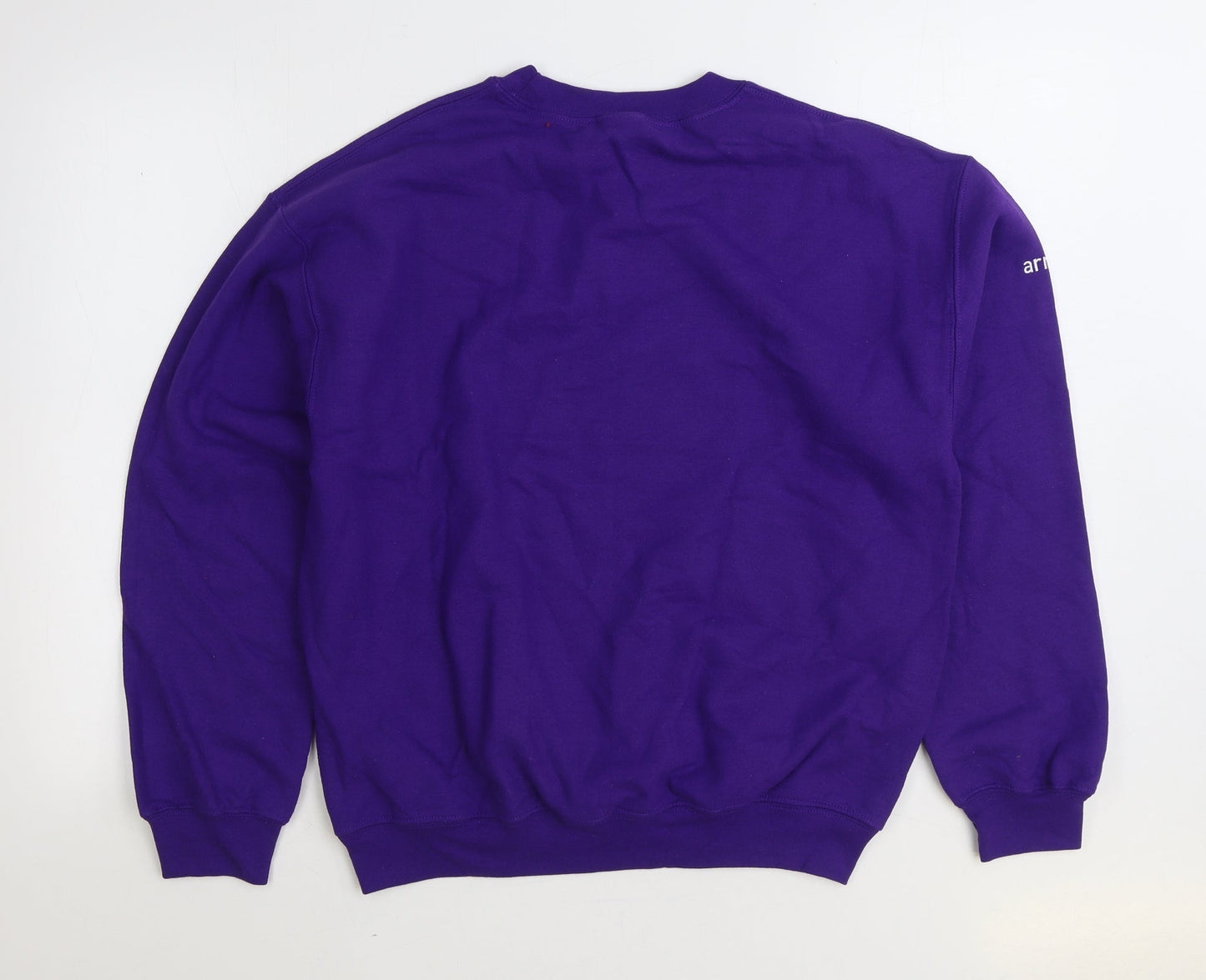 Gildan Mens Purple Cotton Pullover Sweatshirt Size M