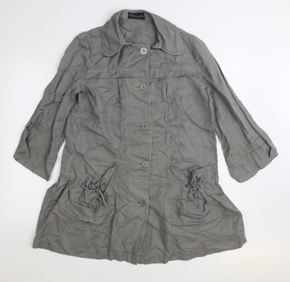 Marks & Spencer Womens Grey Jacket Size 10 Button
