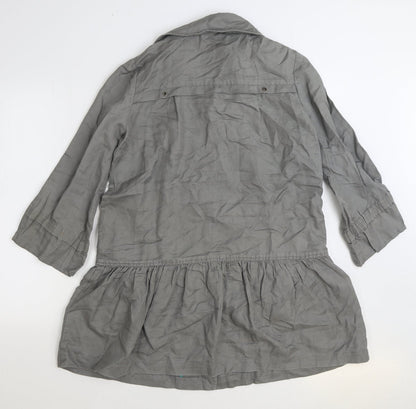 Marks & Spencer Womens Grey Jacket Size 10 Button