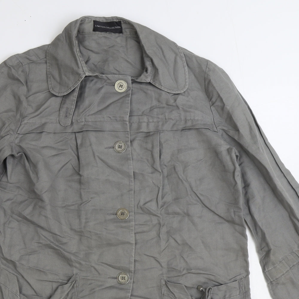 Marks & Spencer Womens Grey Jacket Size 10 Button