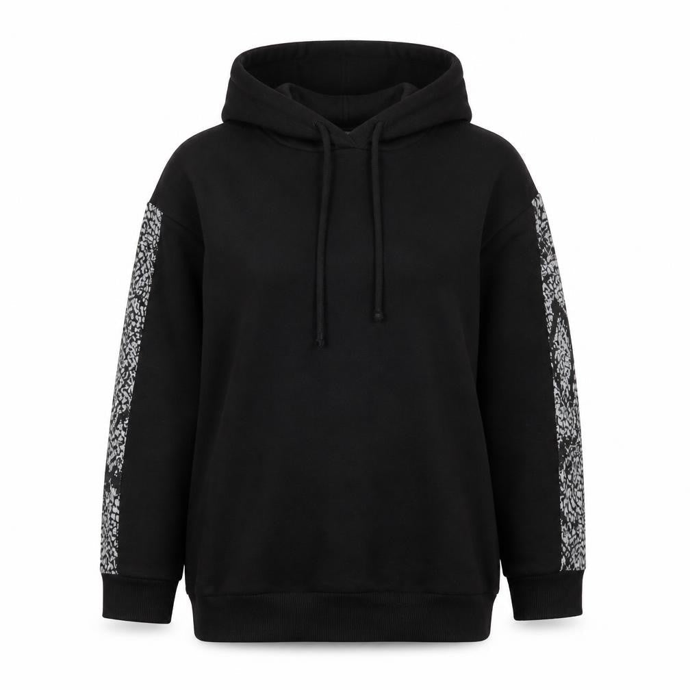 Papaya Womens Black Polyester Pullover Hoodie Size M Pullover