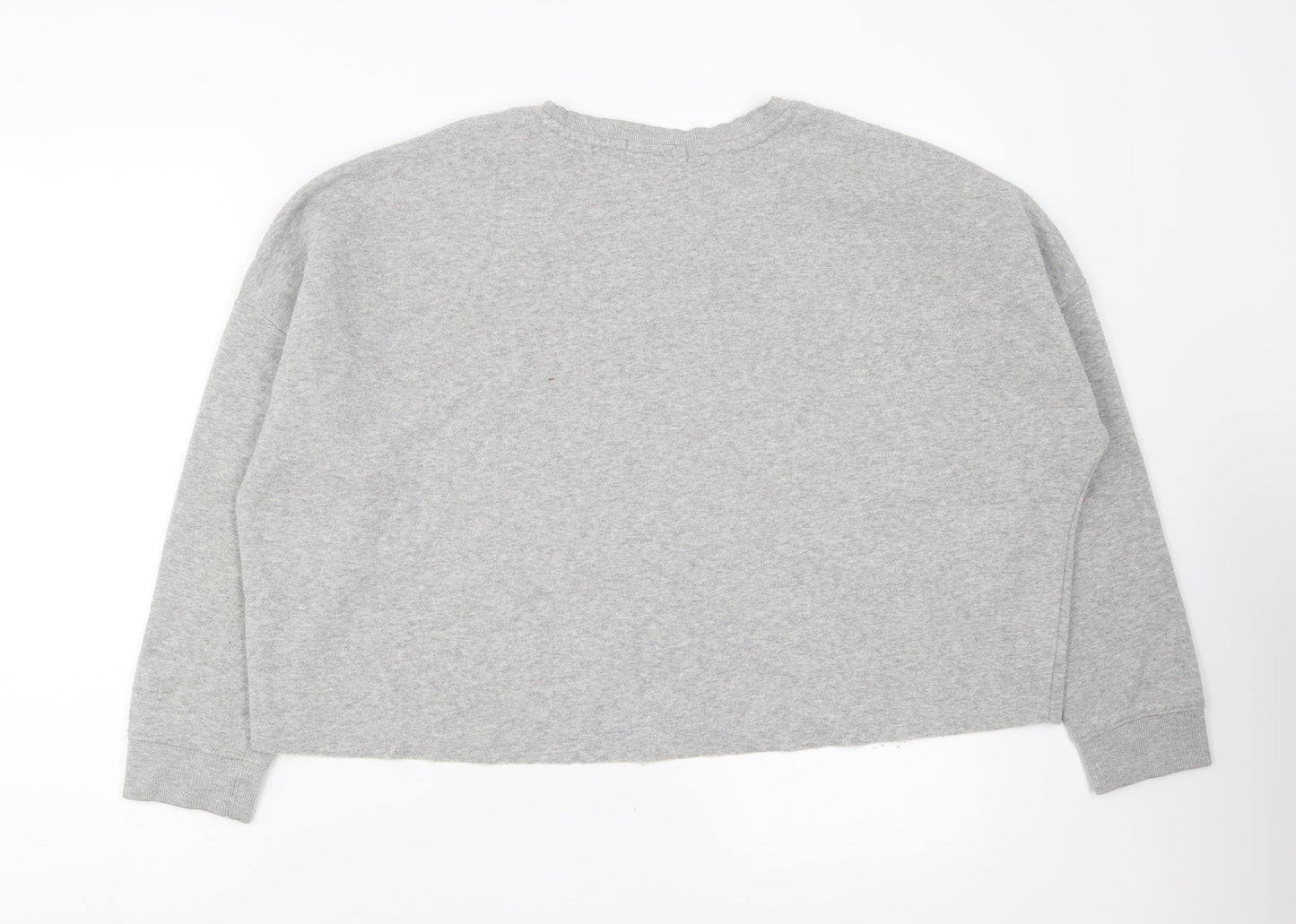 Primark Womens Grey Cotton Pullover Sweatshirt Size L Pullover - Cali Varsity Training