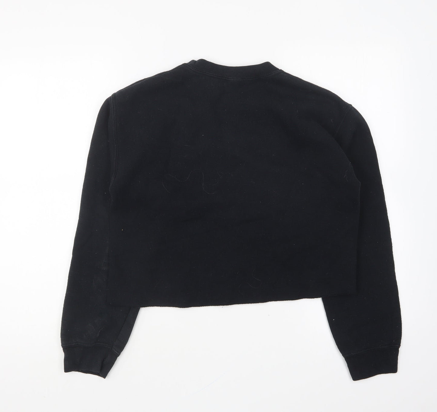 Topshop Womens Black Cotton Pullover Sweatshirt Size S Pullover - Darling