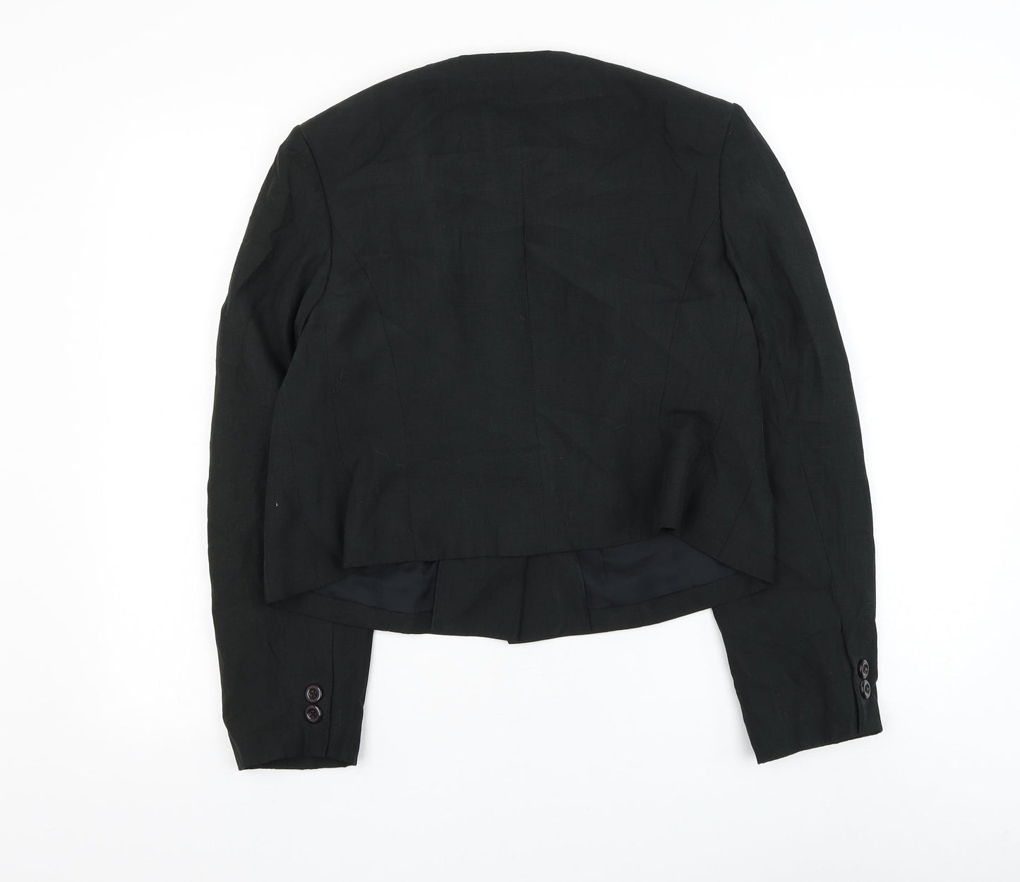 Preworn Womens Black Jacket Blazer Size M Button