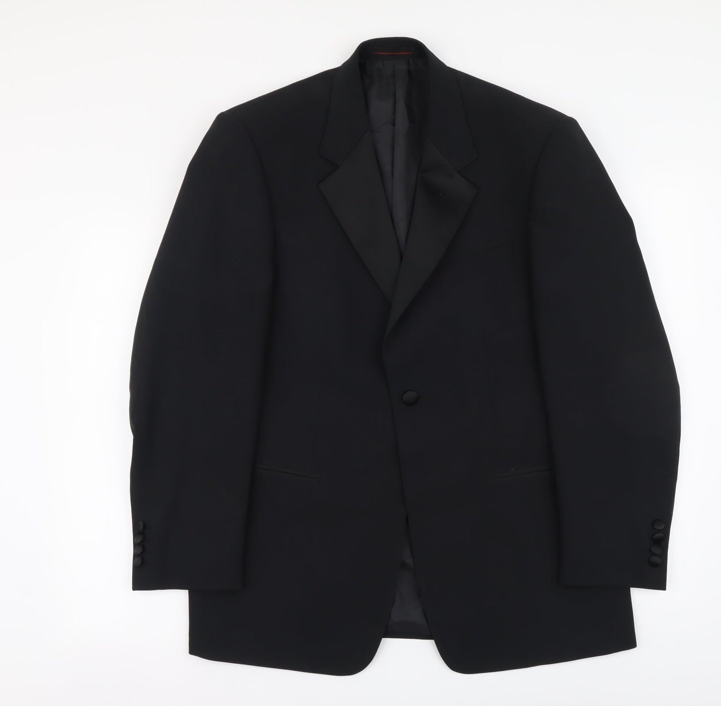 1860 Menswear Mens Black Polyester Jacket Suit Jacket Size M