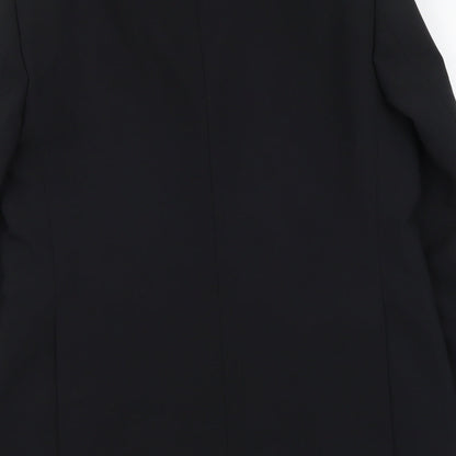 1860 Menswear Mens Black Polyester Jacket Suit Jacket Size M