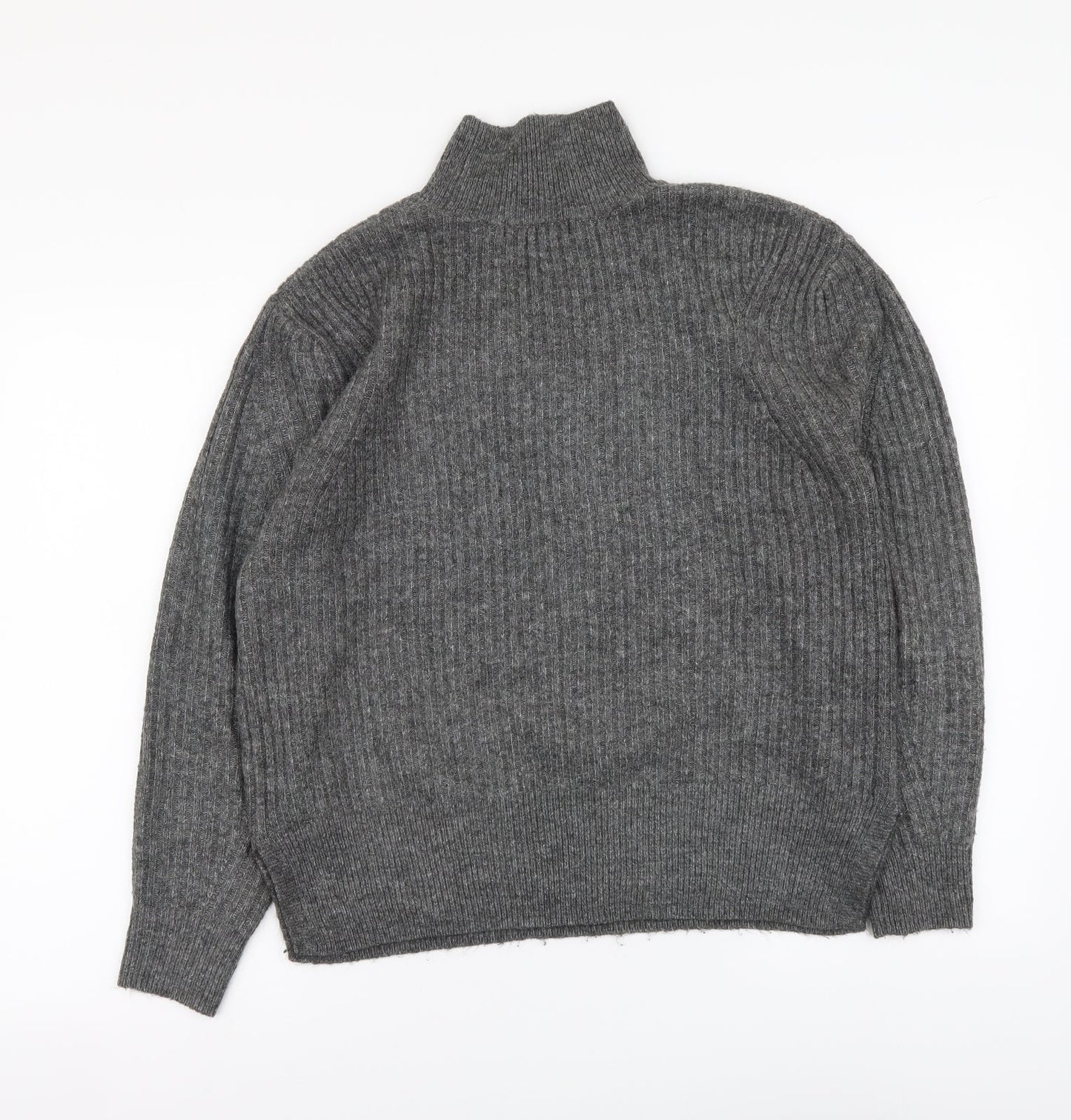 F&F Womens Grey High Neck Acrylic Pullover Jumper Size 6