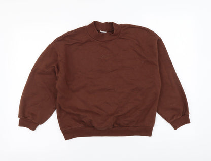 Next Girls Brown Cotton Pullover Sweatshirt Size 11 Years Pullover