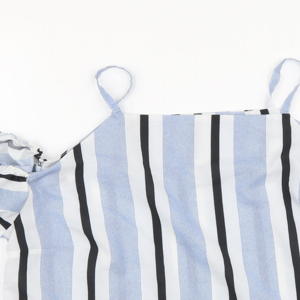 Select Womens Multicoloured Striped Polyester Basic Blouse Size 8 Halter