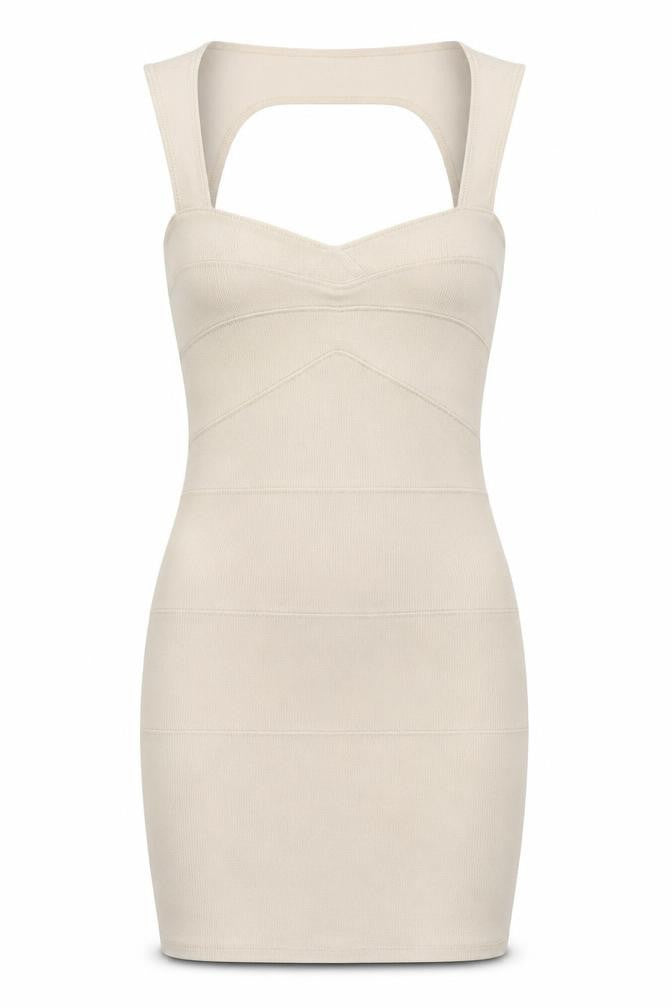 Aislinn Womens Beige Polyester Bodycon Size 10 Halter Pullover