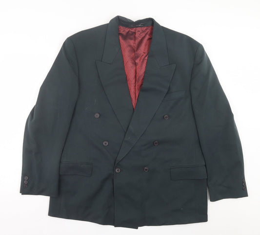 River Island Mens Green Polyester Jacket Suit Jacket Size 44