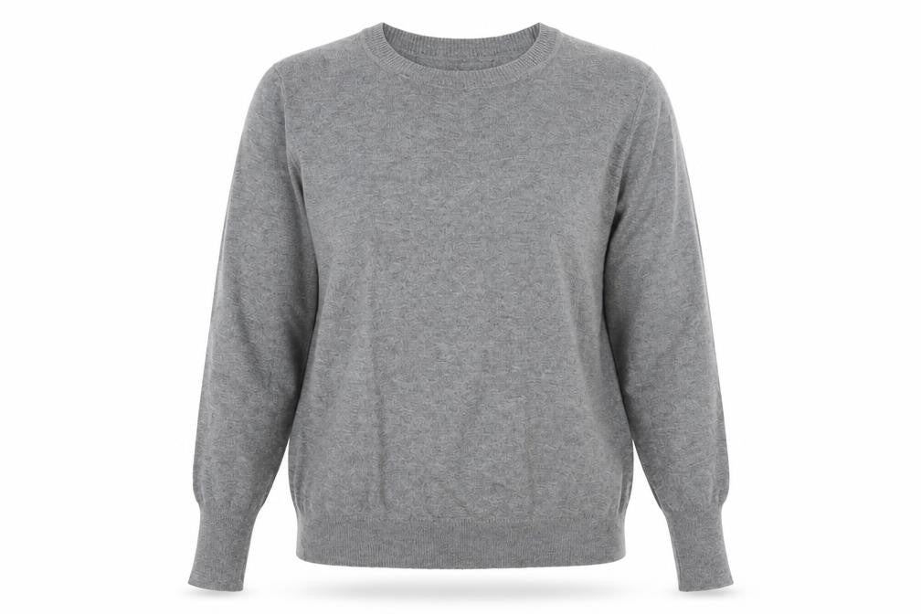 Primark Womens Grey Crew Neck Polyester Pullover Jumper Size 12