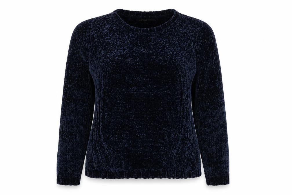 Only Womens Blue Round Neck Polyester Pullover Jumper Size S