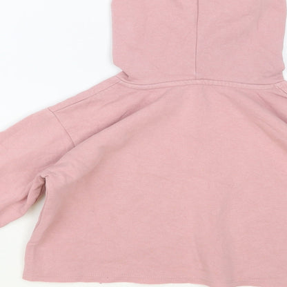 Preloved George Girls Pink Cotton Pullover Hoodie Size 9-10 Years Pullover - Pudsey - Label