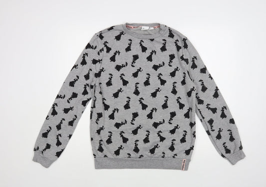 Primark Womens Grey Geometric Polyester Pullover Sweatshirt Size 8 Pullover - Mary Poppins