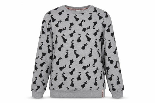 Primark Womens Grey Geometric Polyester Pullover Sweatshirt Size 8 Pullover - Mary Poppins