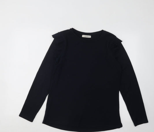 Oasis Womens Blue Round Neck Acrylic Pullover Jumper Size M