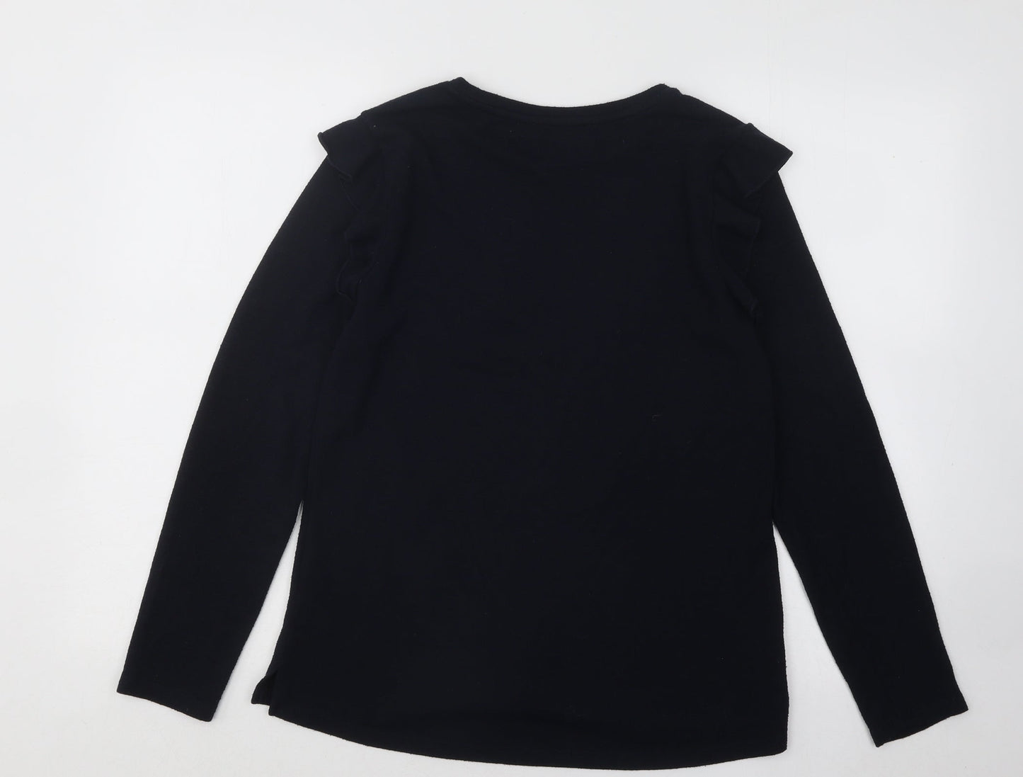 Oasis Womens Blue Round Neck Acrylic Pullover Jumper Size M