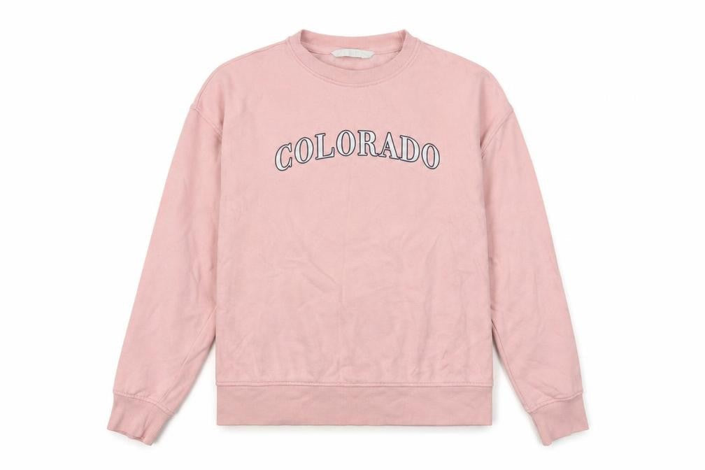 Primark Womens Pink Cotton Pullover Sweatshirt Size 6 Pullover - Colorado