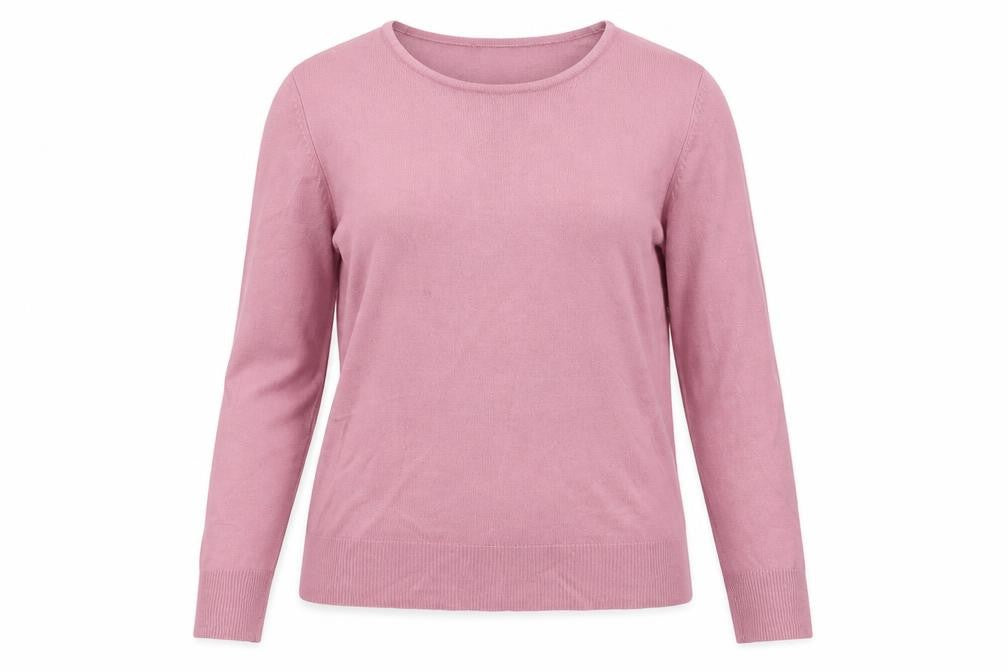 Debenhams Womens Pink Round Neck Acrylic Pullover Jumper Size 14