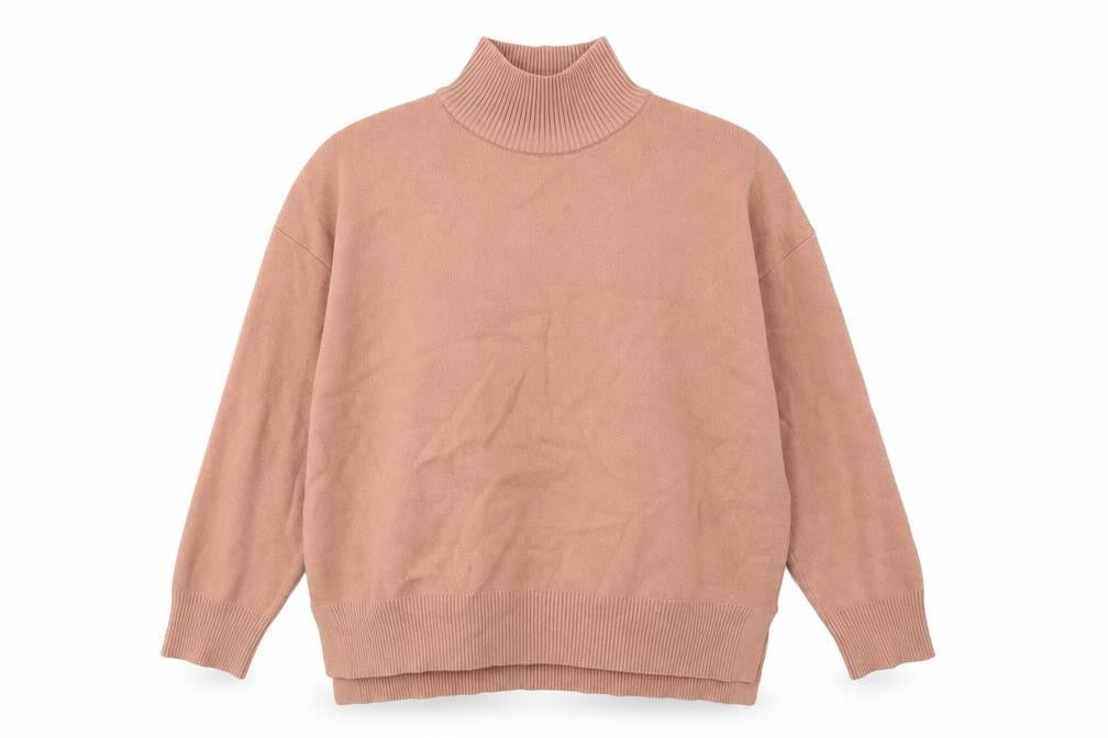 Primark Womens Orange Mock Neck Polyester Pullover Jumper Size 10