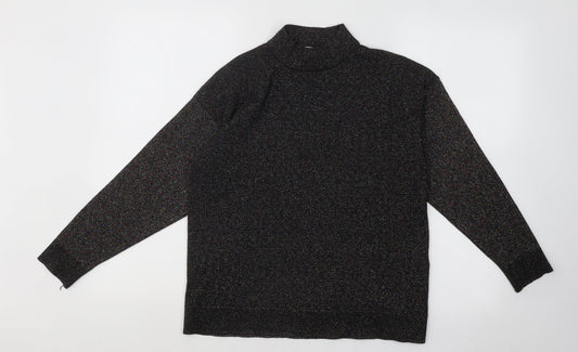 Warehouse Womens Multicoloured Mock Neck Viscose Pullover Jumper Size 8