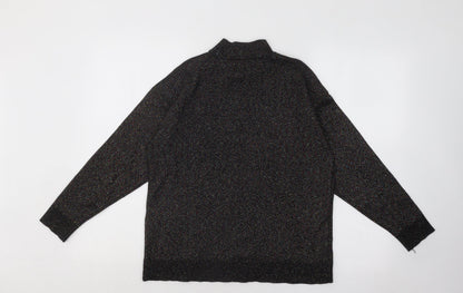 Warehouse Womens Multicoloured Mock Neck Viscose Pullover Jumper Size 8