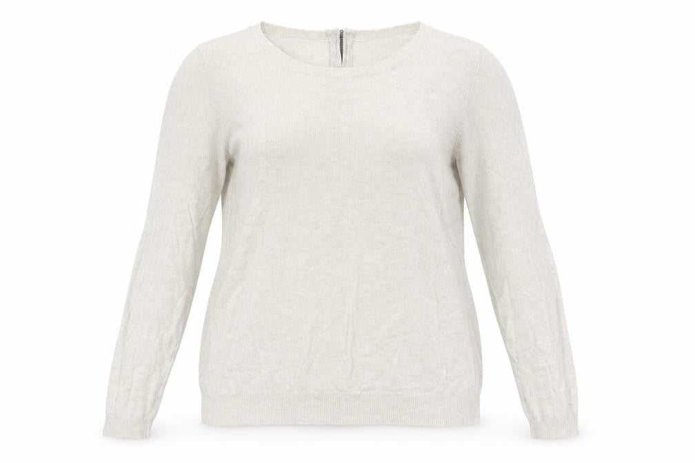 Papaya Womens Grey Scoop Neck Viscose Pullover Jumper Size 14