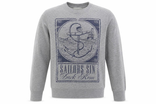 River Island Mens Grey Cotton Pullover Sweatshirt Size S - Sailors Sin