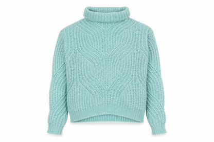 Select Womens Blue Roll Neck Acrylic Pullover Jumper Size 12