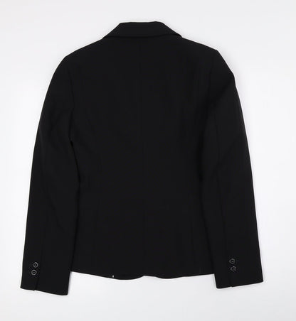 F&F Womens Black Polyester Jacket Blazer Size 12