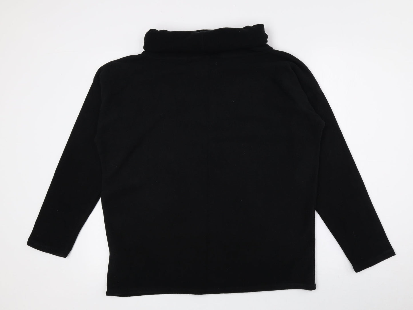 NEXT Womens Black Roll Neck Polyester Pullover Jumper Size M